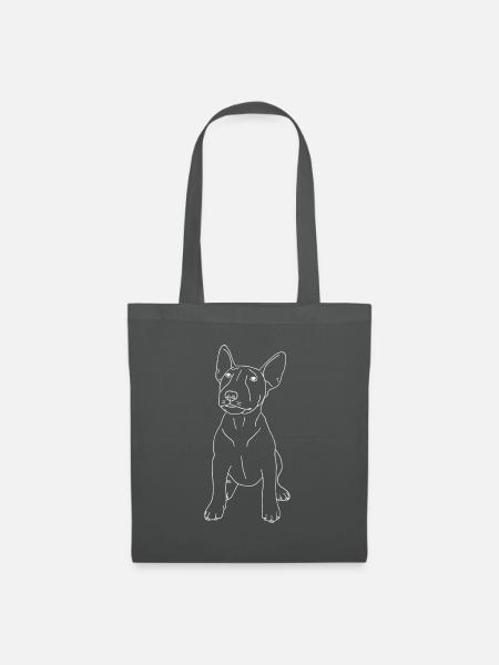 Bullterrier Puppy - Stoffbeutel - Graphite
