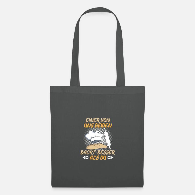 Einer von uns beiden Bäcker Brot backen - Stoffbeutel - Graphite