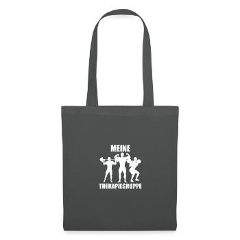 Therapiegruppe Bodybuilding Bodybuilder Kraftsport - Stoffbeutel - Graphite - Vorne
