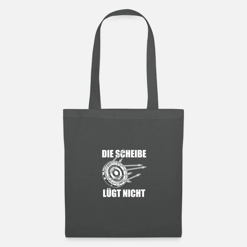 Die Scheibe Pfeil Bogen Bogenschießen Bogenschütze - Stoffbeutel - Graphite