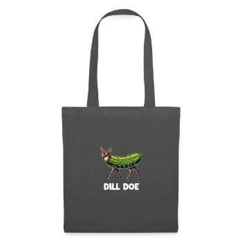 Dill Doe Lustige Gurke Pickle Gurkenliebhaber - Stoffbeutel - Graphite - Vorne