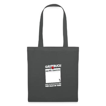 60ème anniversaire Né 1965 Cadeau d’anniversaire - Sac en tissu - gris graphite - Devant