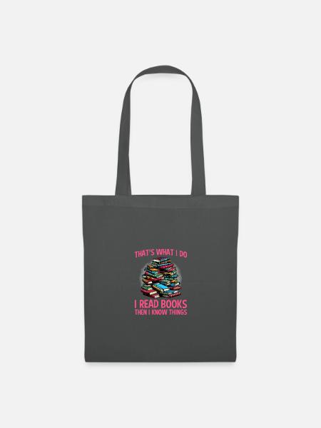 Buchliebhaber Bücher lesen Leseratte Bücherwurm - Stoffbeutel - Graphite