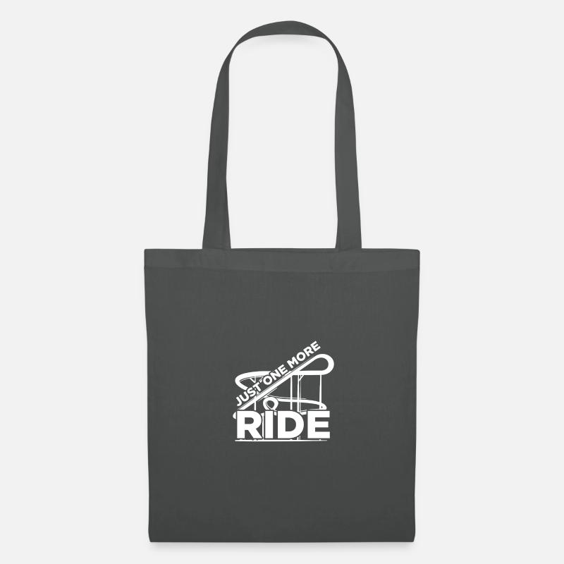Just one more ride Rollercoaster Achterbahn - Stoffbeutel - Graphite
