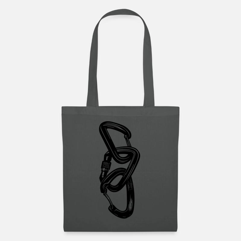 3 Karabiner – Klettern verbindet - Stoffbeutel - Graphite