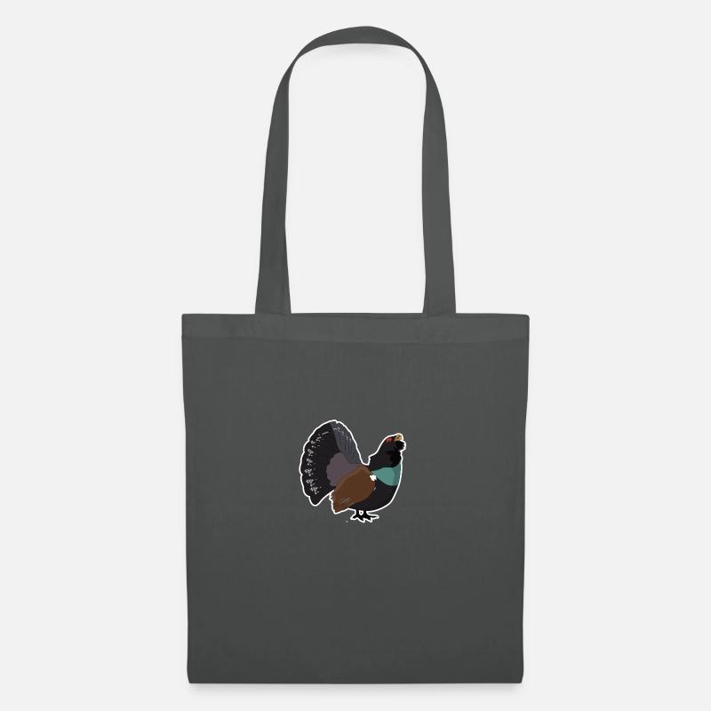 Auerhahn Motiv Wald Hahn - Stoffbeutel - Graphite