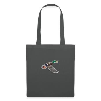 Motif colvert - Sac en tissu - gris graphite - Devant