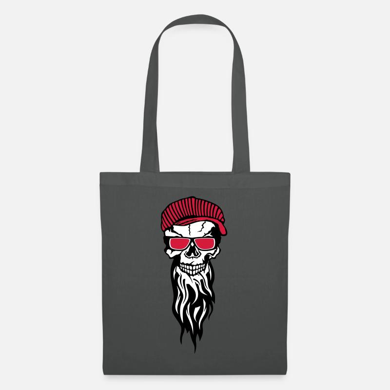 Totenkopf-Totenkopf-Kranichkappe 1511 - Stoffbeutel - Graphite