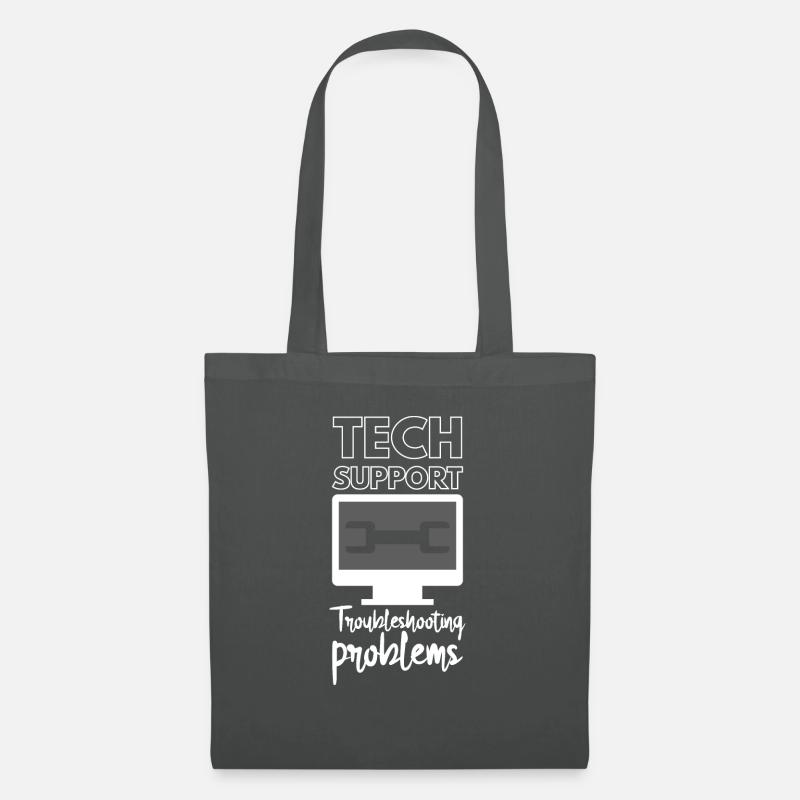 Tech Support Troubleshooting Problems - Tote Bag - graphite grey