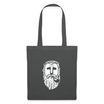 Der Mann mit Brat & Pfeife - Stoffbeutel - Graphite - Vorne