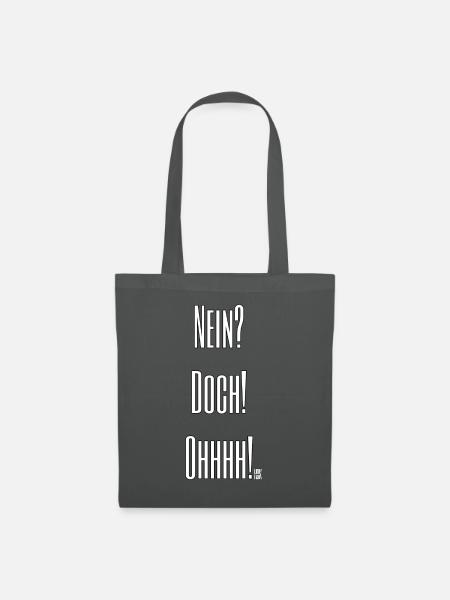 NEIN?DOCH!OHHHH! - Stoffbeutel - Graphite