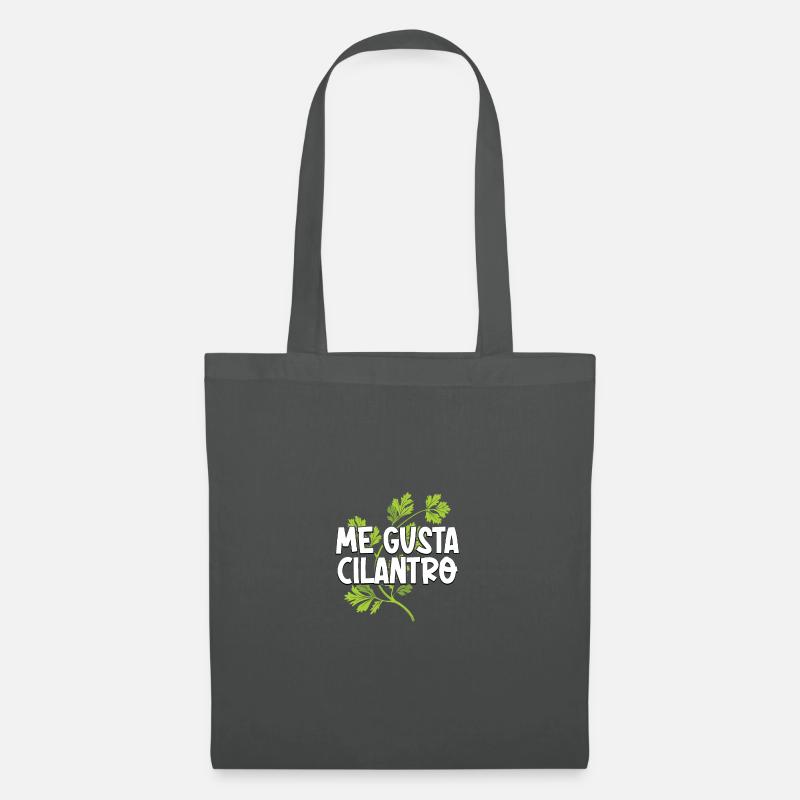 Me Gusta Cilantro Koriander Liebe - Stoffbeutel - Graphite