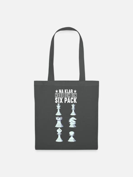 Schach Schachspieler - Stoffbeutel - Graphite