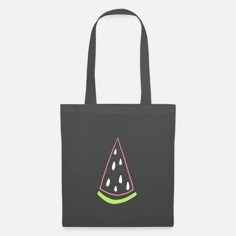 Frucht Melone Weiss Obst Geschenk Geschenkidee - Stoffbeutel - Graphite