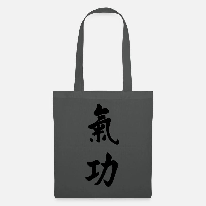 QI gong writing vertical - Tote Bag - graphite grey