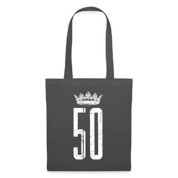 50 number crown - Tote Bag - graphite grey - Front