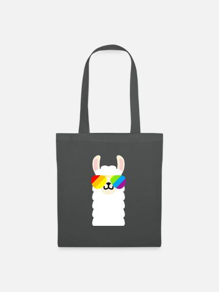 Regenbogen Sonnenbrille Lama - Stoffbeutel - Graphite