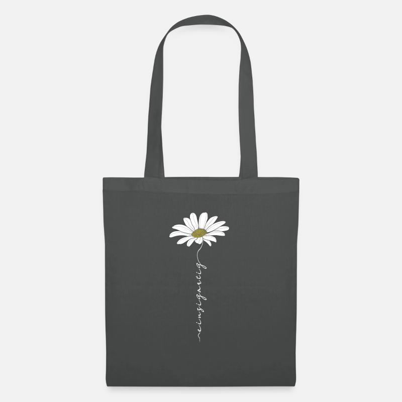 Unique, unique piece, unique, daisy - Tote Bag - graphite grey