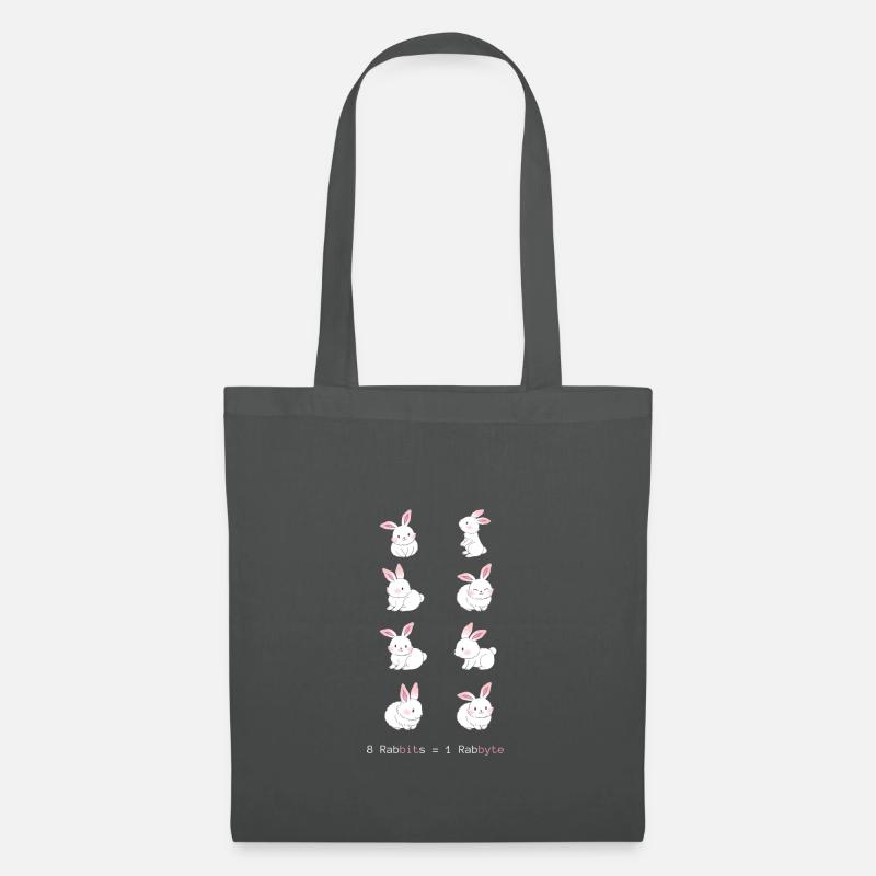 8 Rabbits = 1 Rabbyte - Stoffbeutel - Graphite