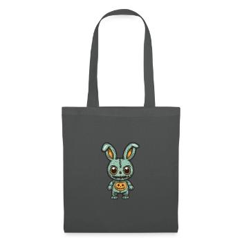 Bunny Halloween Funny Zombie - Tote Bag - graphite grey - Front