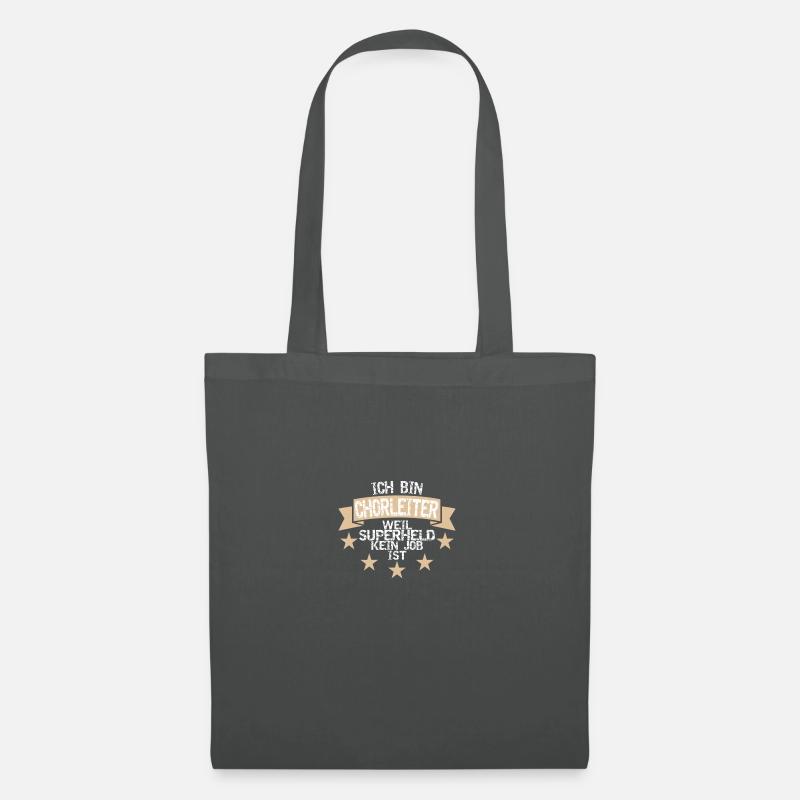 Chorleiter Superheld Spruch Design Dirigieren Chor - Stoffbeutel - Graphite