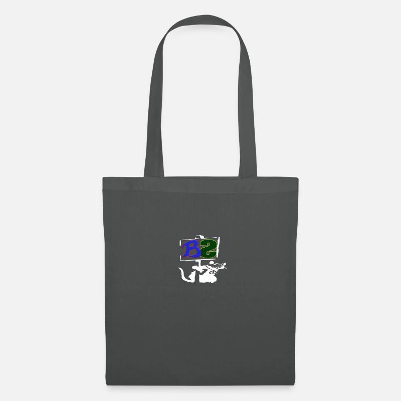 Banksy Style logo white - Tote Bag - graphite grey