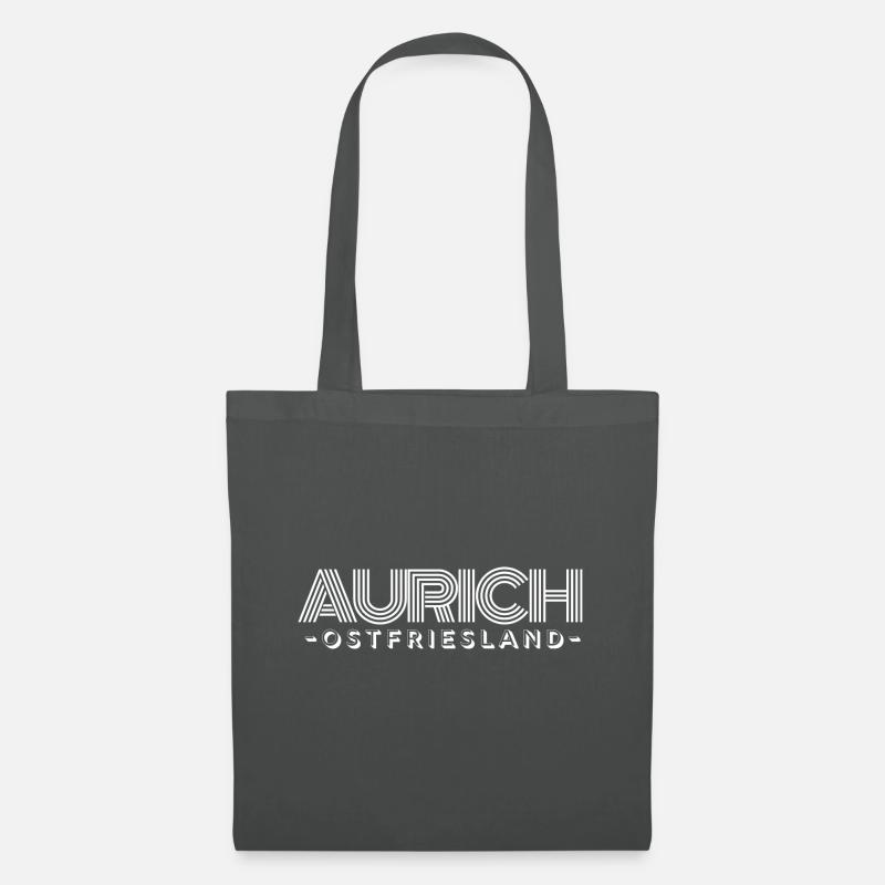 Aurich Ostfriesland - Stoffbeutel - Graphite