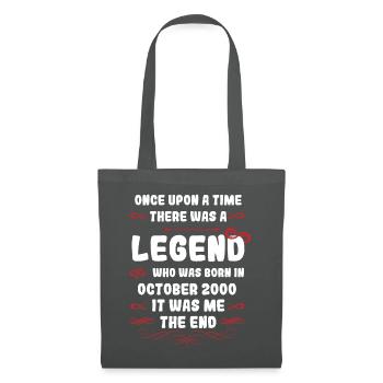 Il était une fois une légende. Octobre 2000 Naissance - Sac en tissu - gris graphite - Devant