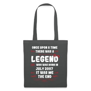 Once upon a time there was a legend. July 2007 Birthday - Tote Bag - graphite grey - Front
