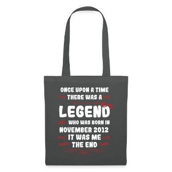 Il était une fois une légende. Novembre 2012 Naissance - Sac en tissu - gris graphite - Devant