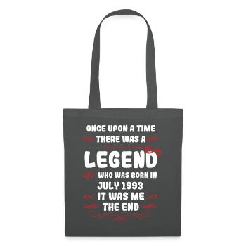 Il était une fois une légende. Juillet 1993 Anniversaire - Sac en tissu - gris graphite - Devant