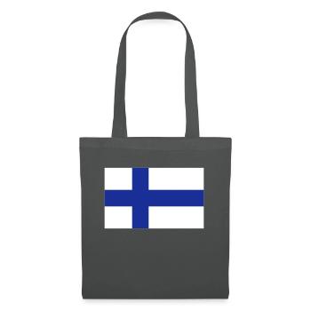 Nationalflagge von Finnland - Stoffbeutel - Graphite - Vorne