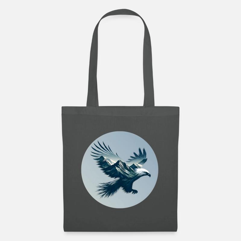 Adler - Berge und Wälder - Stoffbeutel - Graphite