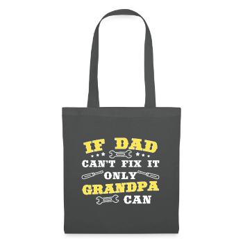 Grand-père Artisan Amateur Idée Cadeau Tournevis - Sac en tissu - gris graphite - Devant