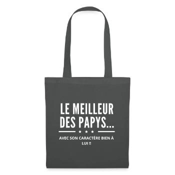 Meilleur des papys avec son caractère bien à lui ! - Sac en tissu - gris graphite - Devant