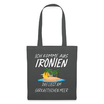 Ironien - das liegt am sarkastischen Meer - Stoffbeutel - Graphite - Vorne