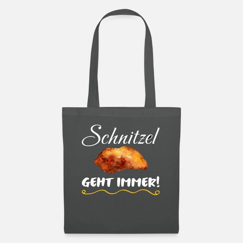 Schnitzel geht IMMER! - Stoffbeutel - Graphite