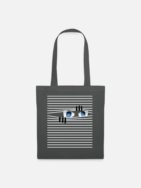 Augen auf - Überwachung Spion Neugierig - Stoffbeutel - Graphite