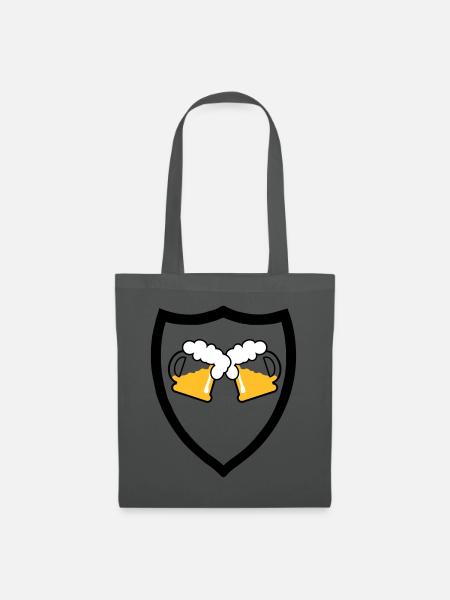 Bier Emblem 3c - Stoffbeutel - Graphite