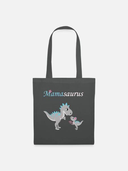 Mamasaurus Dinosaurier für Mama Muttertag Geschenk - Stoffbeutel - Graphite