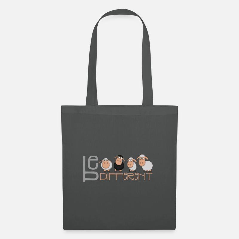 Little Be Different Sheep - Unique et différent - Sac en tissu - gris graphite