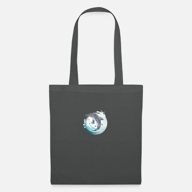 Tauch Dive Dolphin - Delfin - Stoffbeutel - Graphite