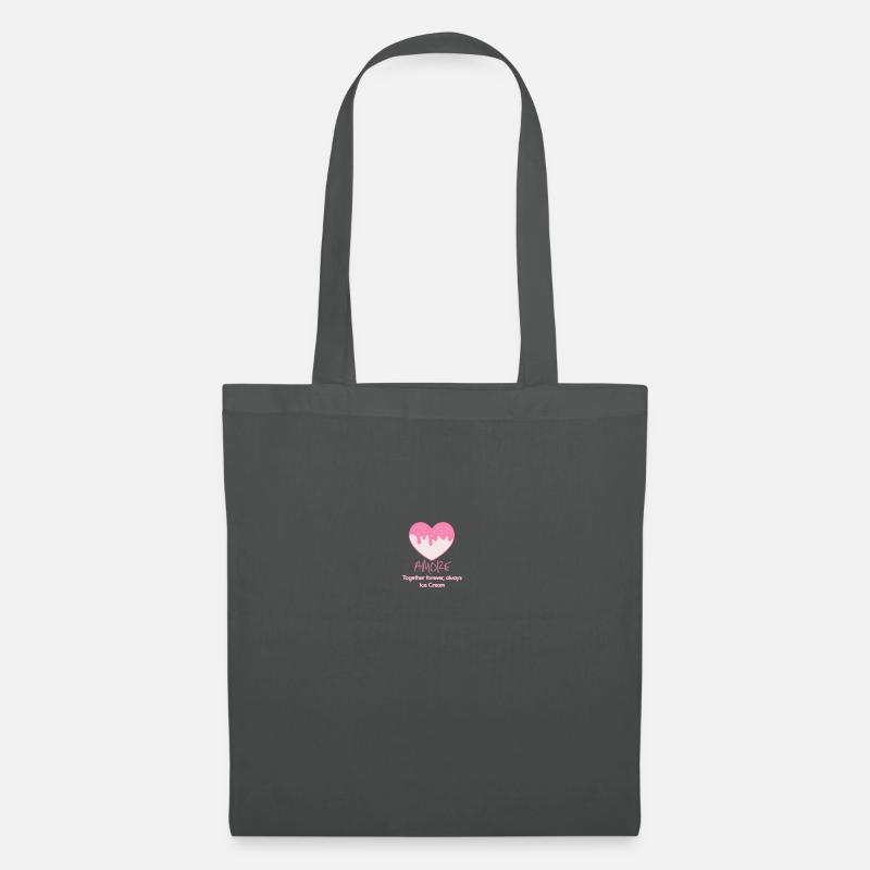 Herz-Eiscreme-rosa Logo - Stoffbeutel - Graphite