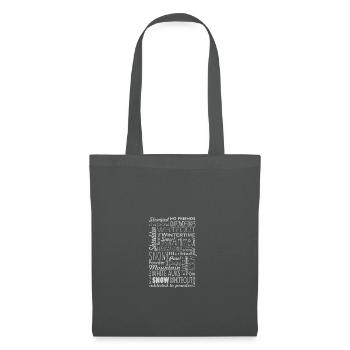 Word salad for winter lovers on Scheetage - Tote Bag - graphite grey - Front