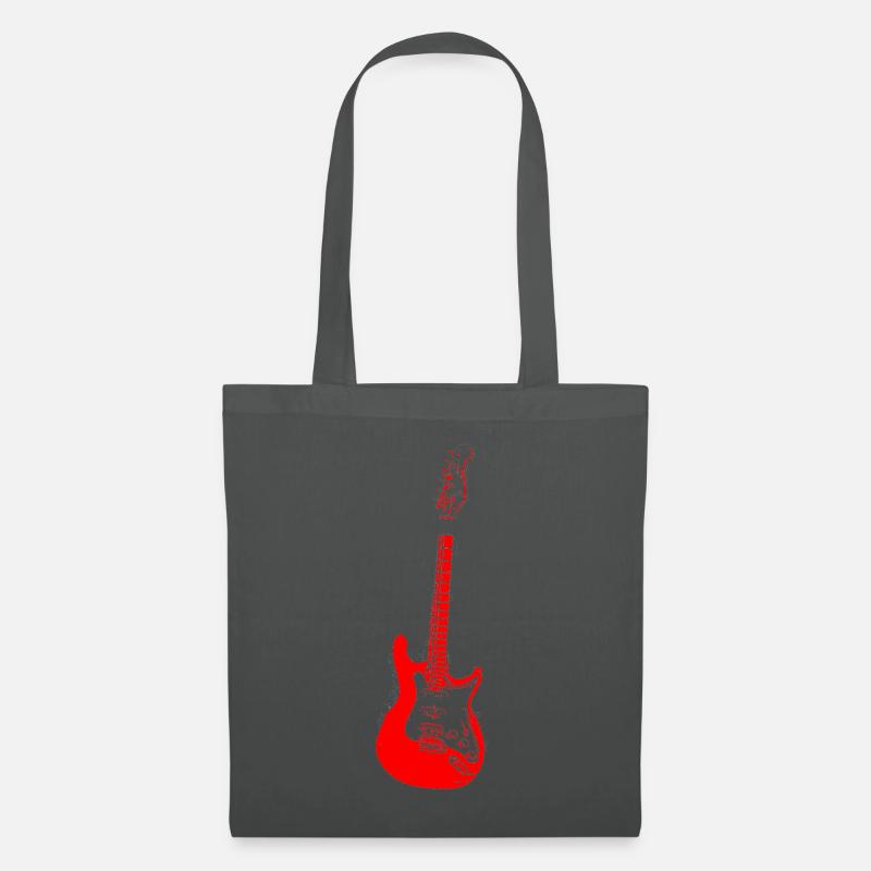 E-Gitarre Rot - Stoffbeutel - Graphite