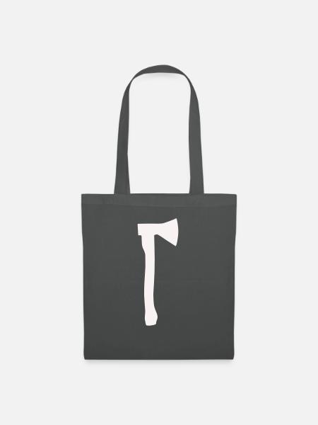 axt silhouette - Stoffbeutel - Graphite