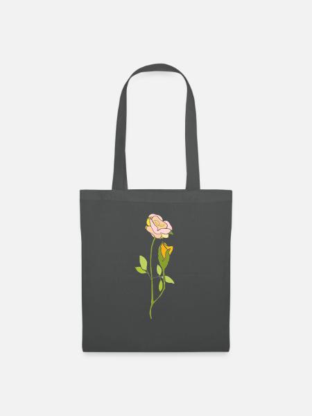 Rose - Stoffbeutel - Graphite
