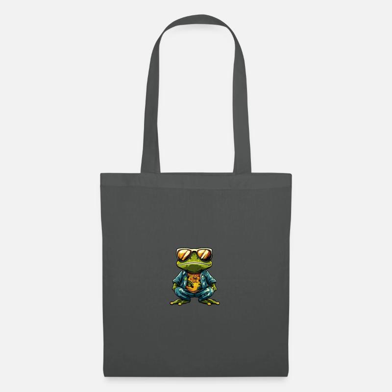 Frosch Cool Sommer - Stoffbeutel - Graphite