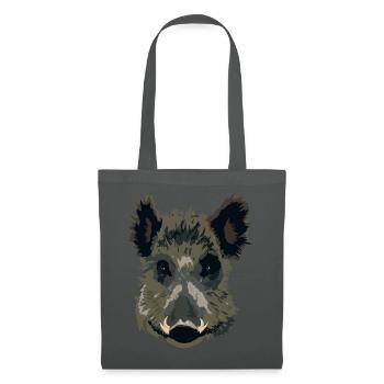 Wildschwein - Stoffbeutel - Graphite - Vorne