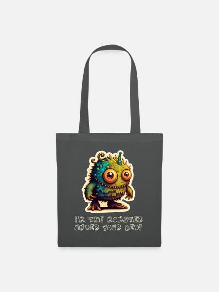 Niedliches Monster - Stoffbeutel - Graphite